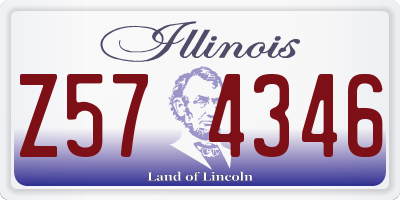 IL license plate Z574346