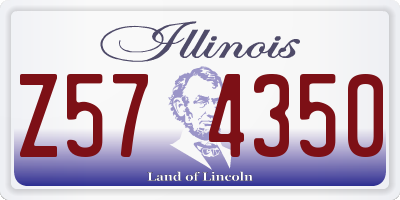 IL license plate Z574350