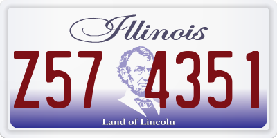 IL license plate Z574351