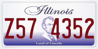 IL license plate Z574352