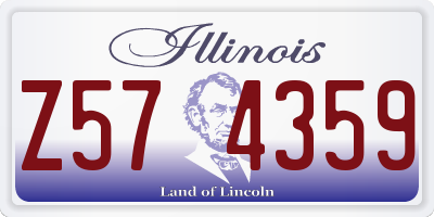 IL license plate Z574359