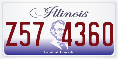 IL license plate Z574360
