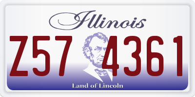 IL license plate Z574361