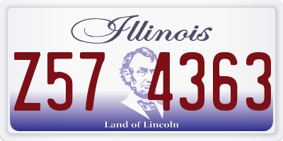 IL license plate Z574363