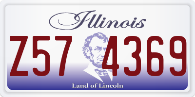 IL license plate Z574369