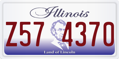 IL license plate Z574370