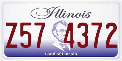 IL license plate Z574372
