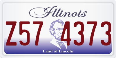 IL license plate Z574373