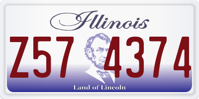 IL license plate Z574374