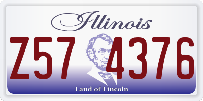 IL license plate Z574376