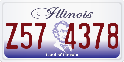 IL license plate Z574378