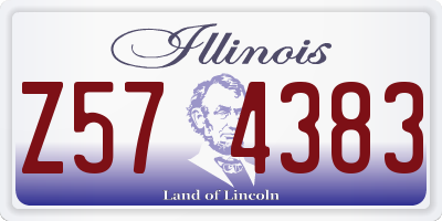 IL license plate Z574383