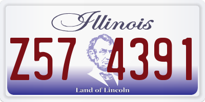 IL license plate Z574391