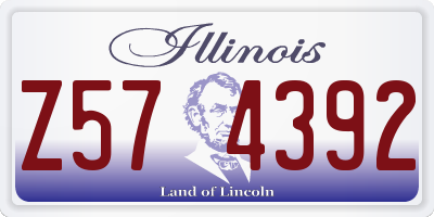 IL license plate Z574392
