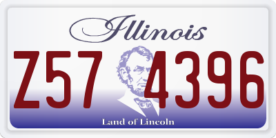 IL license plate Z574396