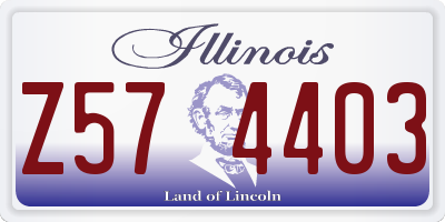 IL license plate Z574403