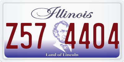 IL license plate Z574404
