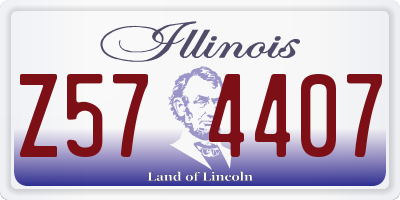 IL license plate Z574407