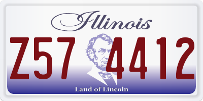 IL license plate Z574412