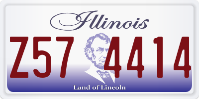 IL license plate Z574414