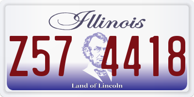IL license plate Z574418