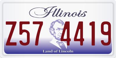 IL license plate Z574419