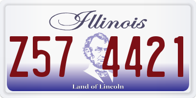 IL license plate Z574421