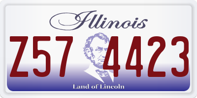 IL license plate Z574423