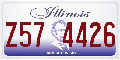 IL license plate Z574426