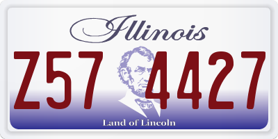 IL license plate Z574427