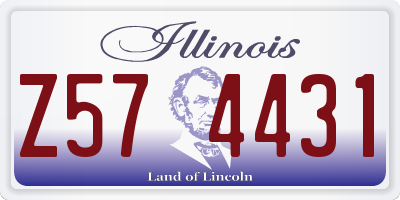 IL license plate Z574431