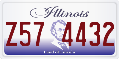 IL license plate Z574432
