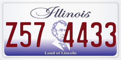 IL license plate Z574433