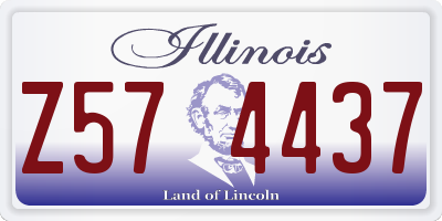 IL license plate Z574437