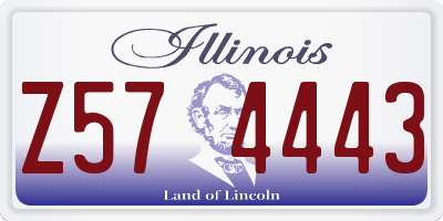 IL license plate Z574443