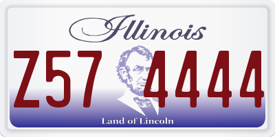 IL license plate Z574444