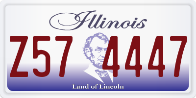 IL license plate Z574447