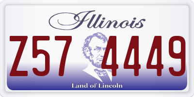 IL license plate Z574449