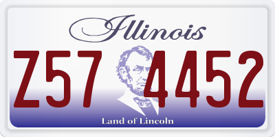 IL license plate Z574452