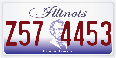 IL license plate Z574453