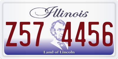 IL license plate Z574456