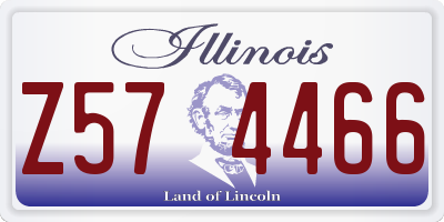 IL license plate Z574466