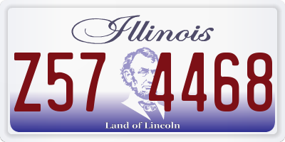 IL license plate Z574468