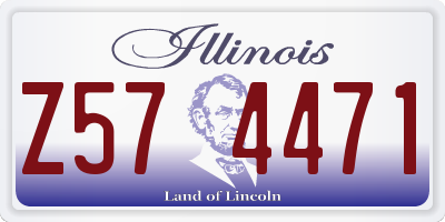 IL license plate Z574471