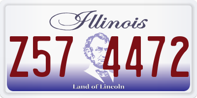 IL license plate Z574472