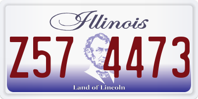IL license plate Z574473