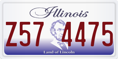 IL license plate Z574475