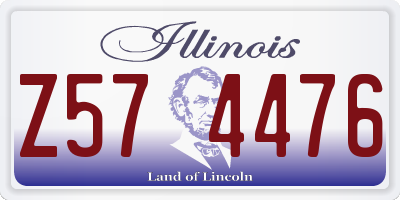 IL license plate Z574476