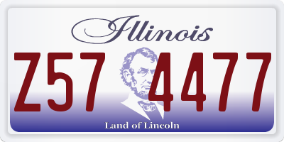 IL license plate Z574477