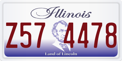 IL license plate Z574478
